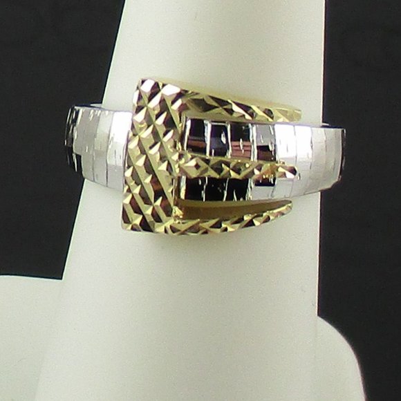 Michael Anthony Buckle-Design Textured Ring - Picture 3 of 8
